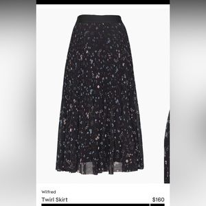 Wilfred Black Floral Twirl Skirt